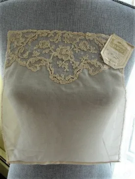 20s FRENCH LACE Embroidered Tulle Net Lace Dickey Inset Armistice Blouse Style Downton Abbey Great Gatsby Style Bridal Vintage Clothing