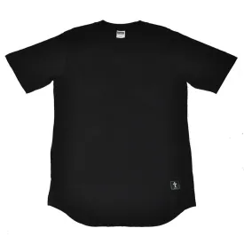 Acrylick - Solid High Low Men's Tee Shirt, Black