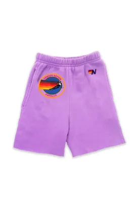 AVIATOR NATION ASPEN KIDS SWEATSHORTS - NEON PURPLE