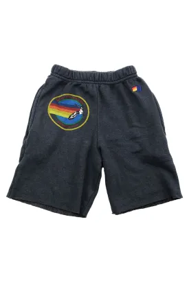 AVIATOR NATION KIDS SWEATSHORTS - CHARCOAL