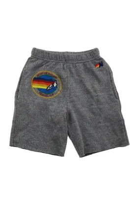 AVIATOR NATION KIDS SWEATSHORTS - HEATHER GREY