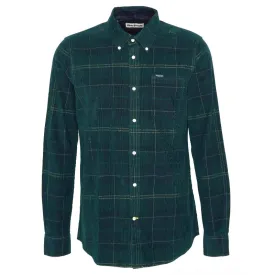 Barbour Blair Corduroy Tailored Mens Shirt - Green Loch