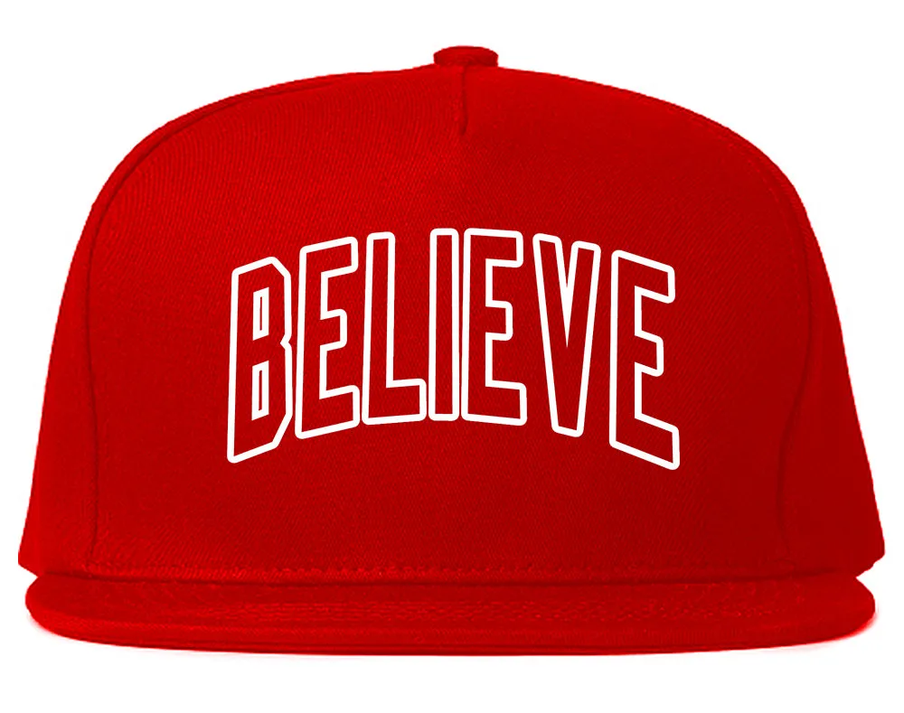 Believe Outline Mens Snapback Hat