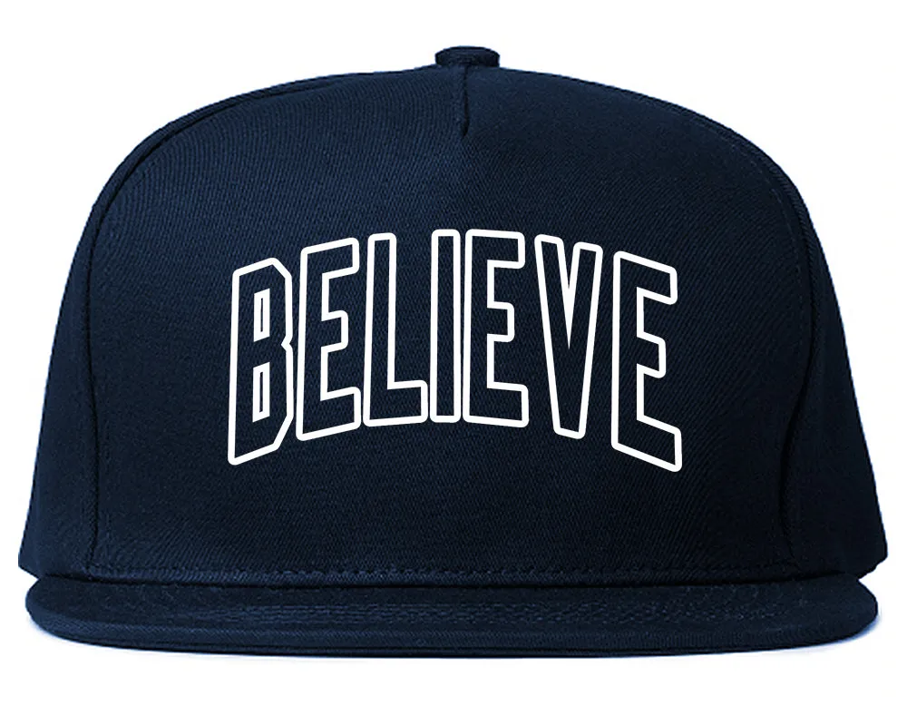 Believe Outline Mens Snapback Hat