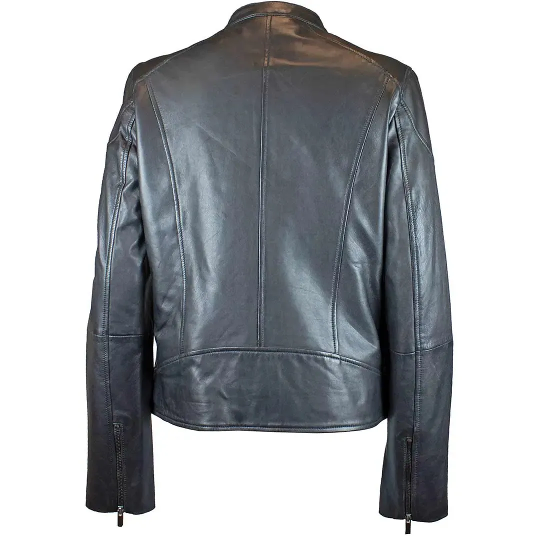 BOL Women's Vintage Texas  Leather Moto Jacket