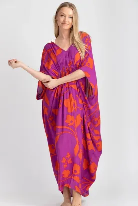 Bold Floral Kaftan Maxi