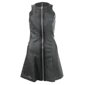 Bruce Dress - Vegan Leather Zipper Front Dress