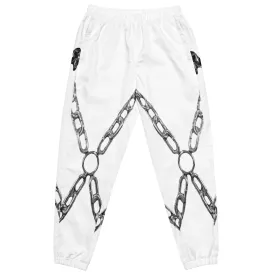 Chain Harness White Track Pants