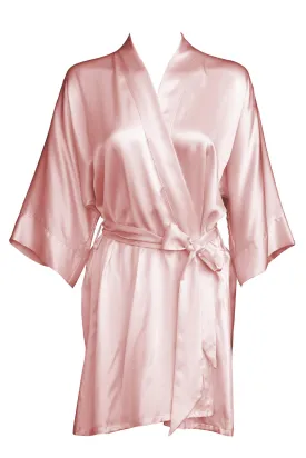 Coral Pink Silk Kimono