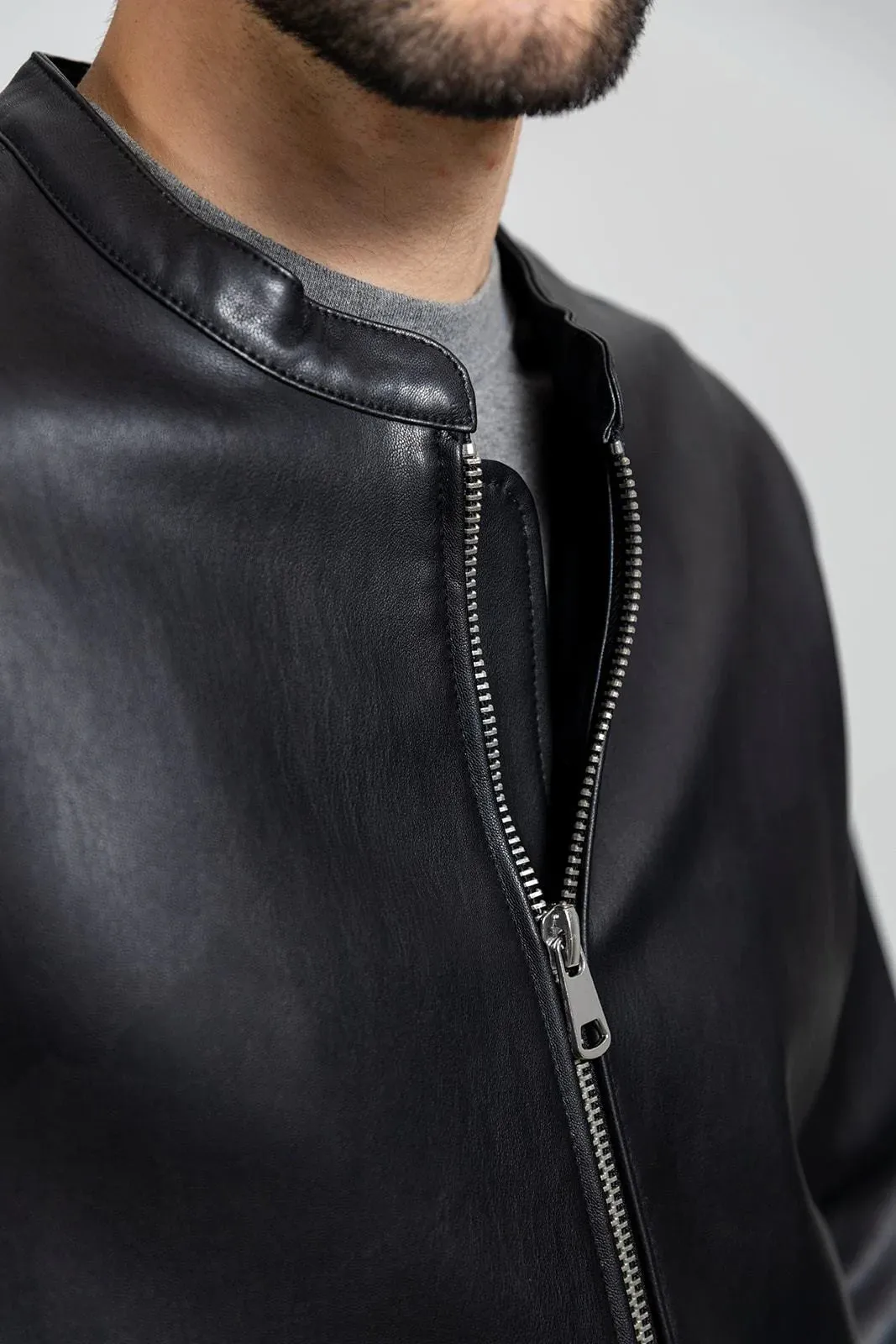 Dillon Mens Vegan Faux Leather Jacket