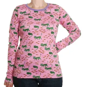 DUNS Long Sleeved T-shirt Adult - Cat Pink