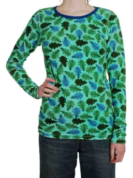 DUNS Long Sleeved T-shirt Adult - Leaf Opal Velour