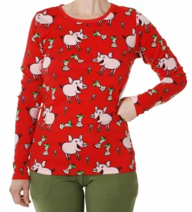 DUNS Long Sleeved T-shirt Adult - Pig Red