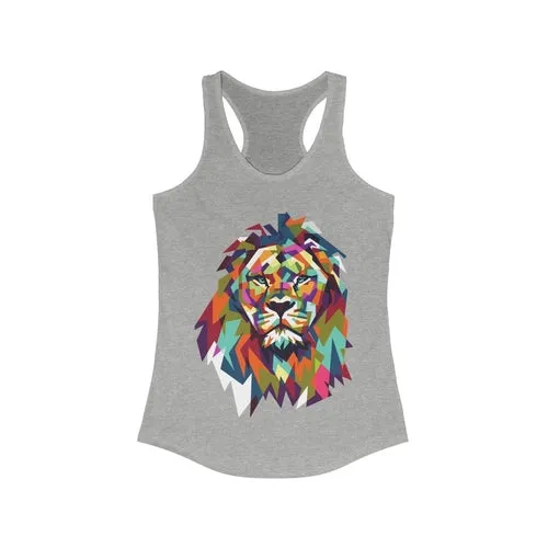 eBay Colorful Lion Graphic Racerback Tank Top