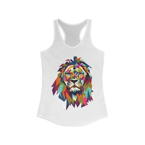 eBay Colorful Lion Graphic Racerback Tank Top