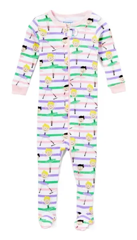 Elowel Baby Girls Footed Ballerina Pajama Sleeper 100% Cotton(Size 6M-5Years)