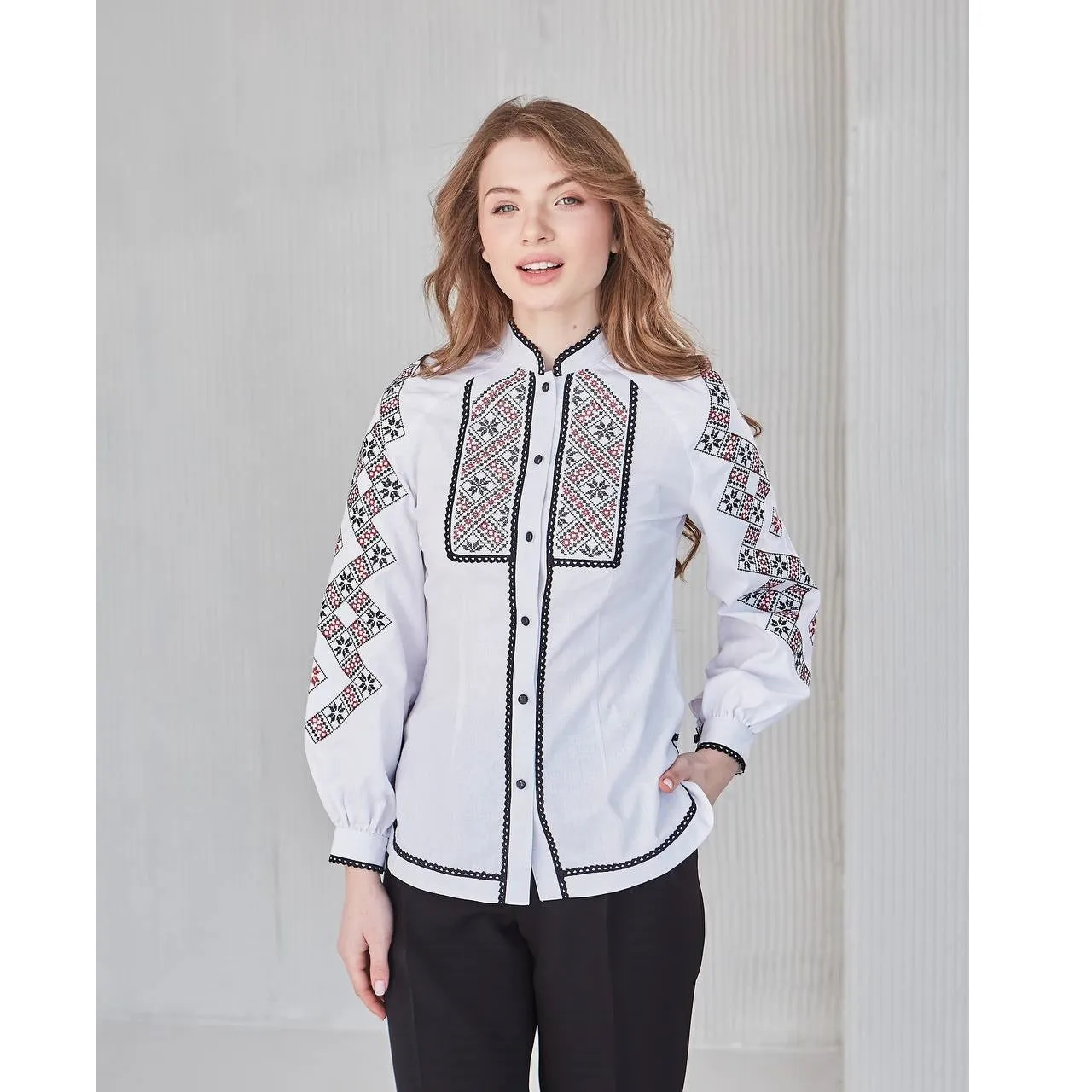 Embroidered blouse in Ukrainian style