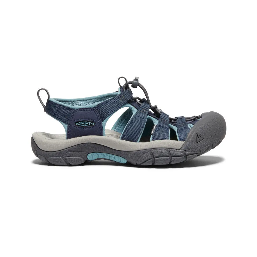 Keen Women's Newport H2 Hiking Sandal in Navy/Magnet & Granite Green