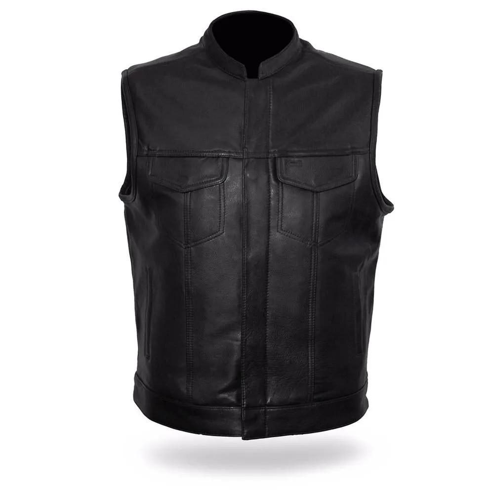 Men's Sharp Shooter Motorcycle Leather Vest