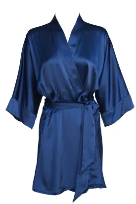 Midnight Blue Silk Kimono