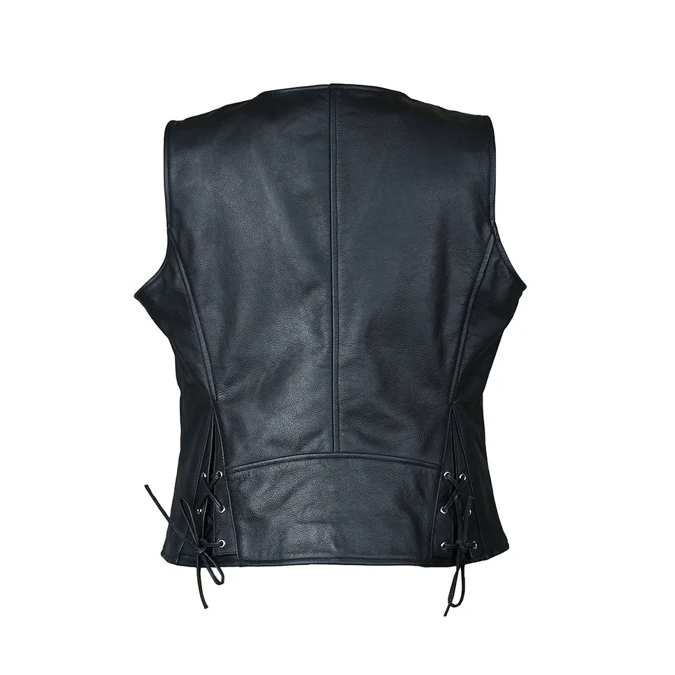 MKL - Courtney Women's Motorcycle Leather Vest