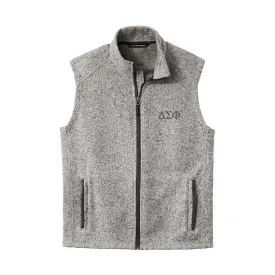 New! Delta Sig Heather Grey Vest