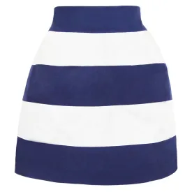 Olivia Skirt - Navy/White Stripe