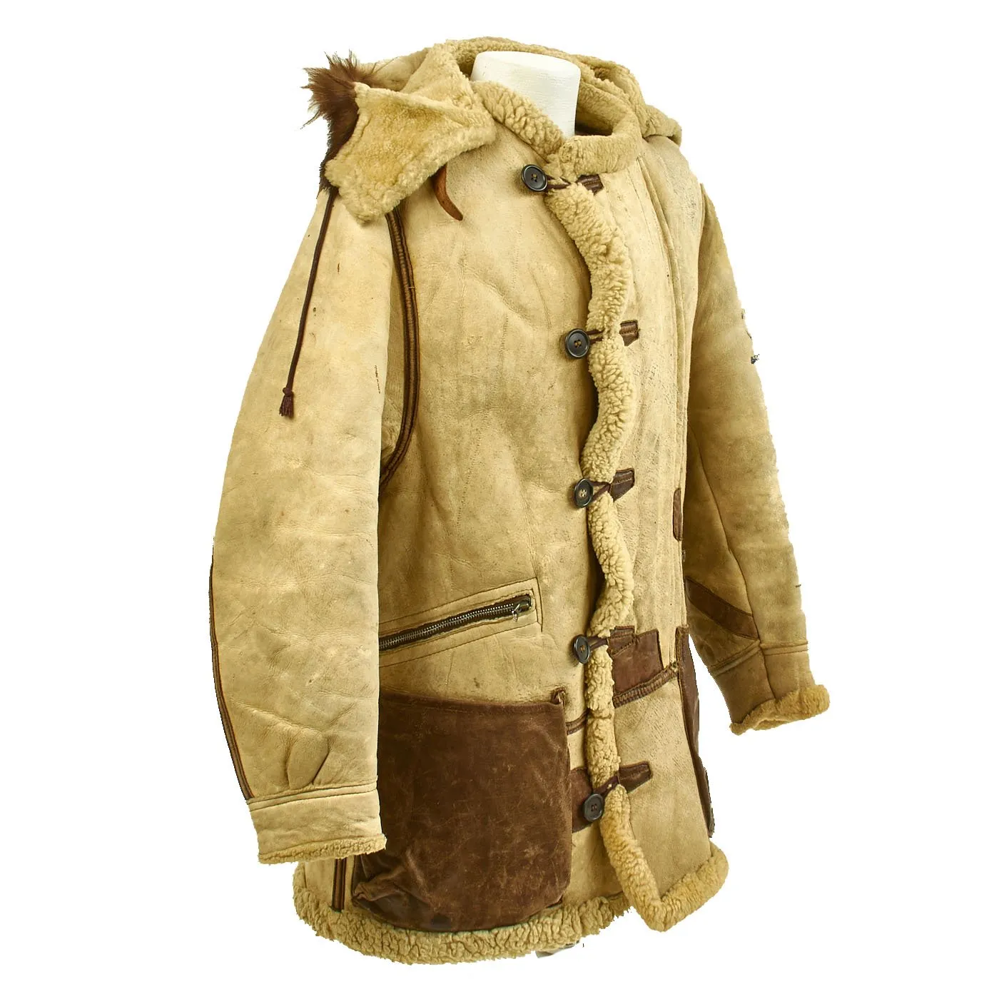 Original U.S. WWII Army Air Force Type B-7 Shearling Jacket with A-6 Pants - High Altitude Cold Weather