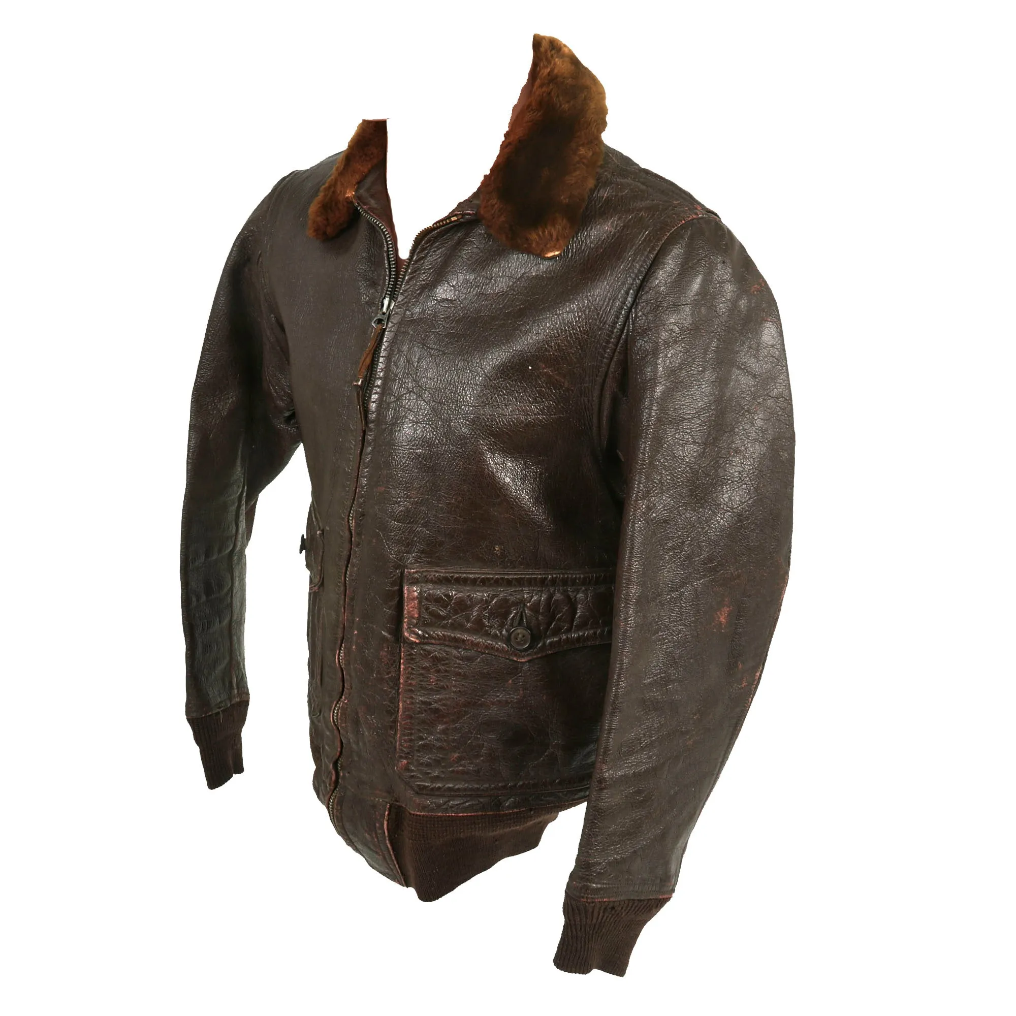 Original U.S. WWII Pilot G-1 Leather Flying Jacket