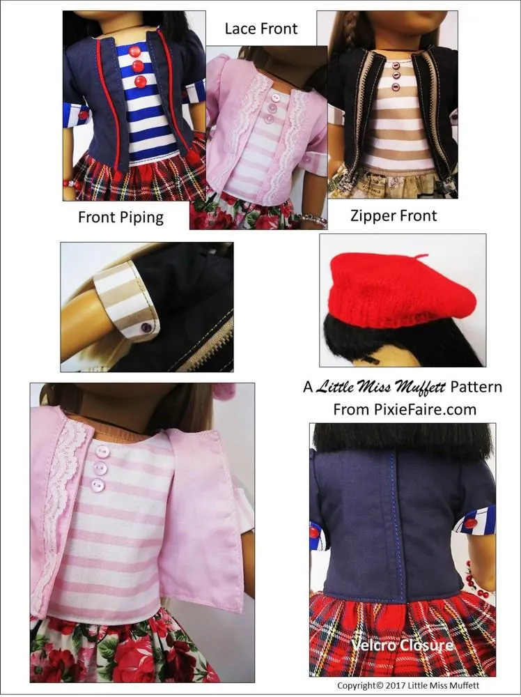 Parisian Chic 18" Doll Clothes Pattern