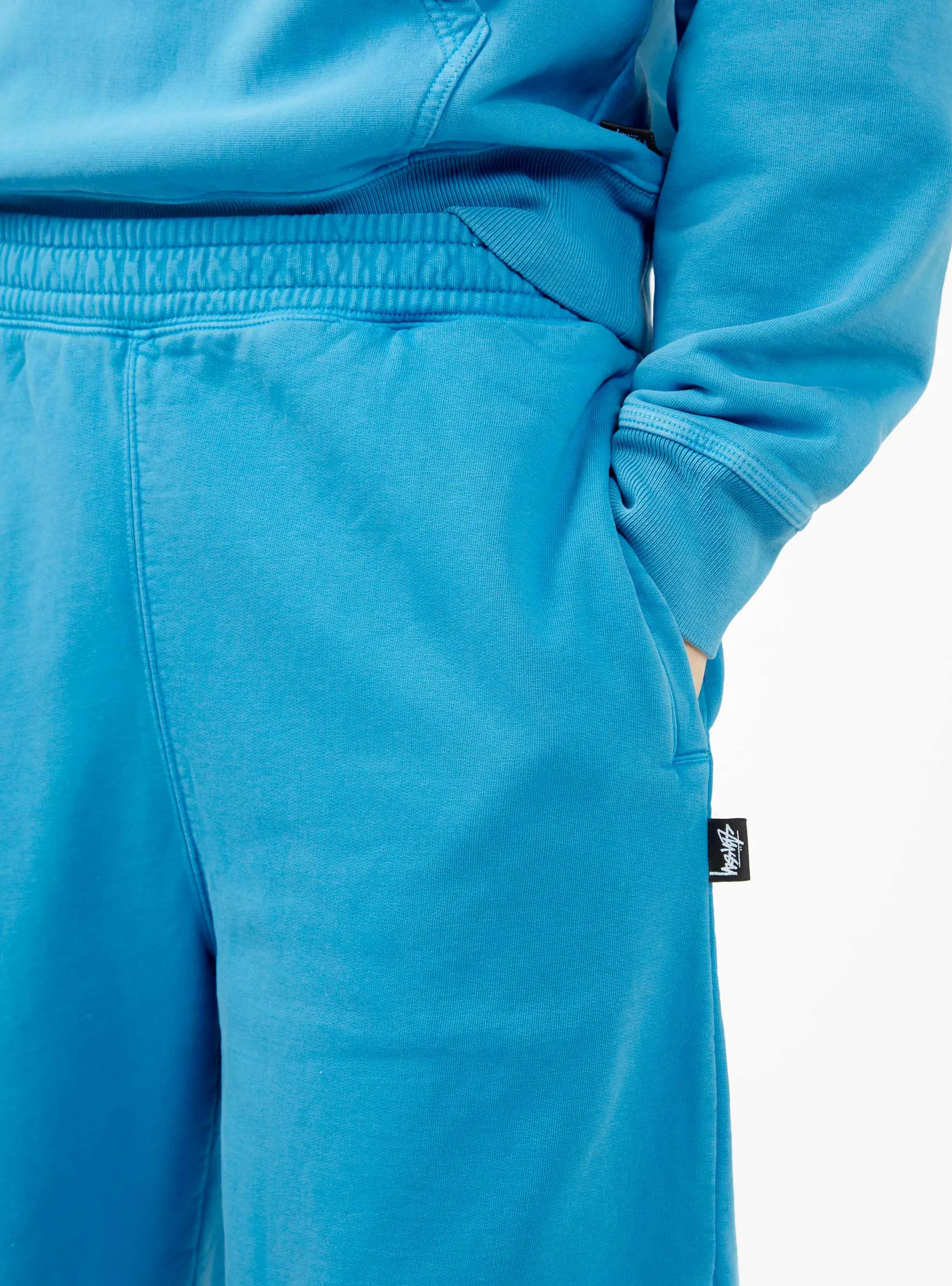 Pigment Dyed Fleece Sweatpants Blue