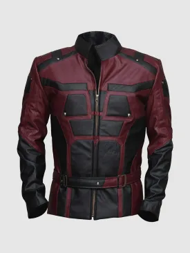 Red & Black Cafe Racer Jacket