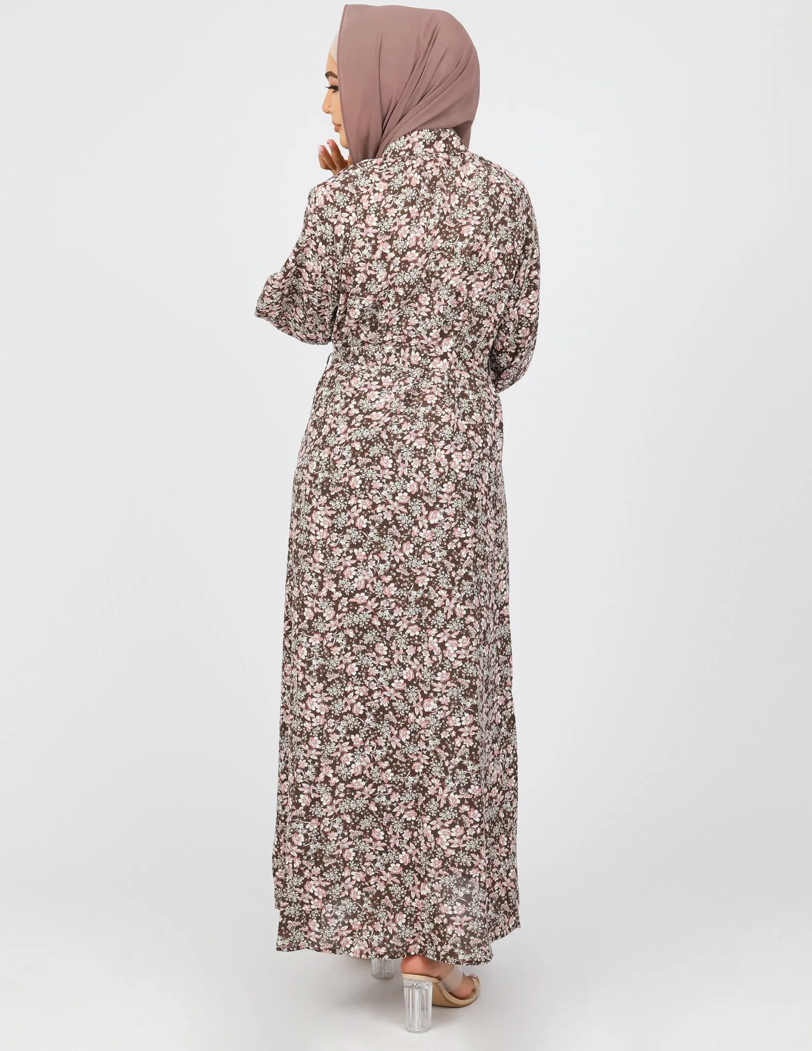 Sara Linen Print Dress