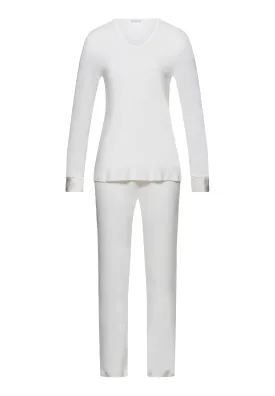 Virginia Long Sleeve Pajama Set | Off White 74876-102