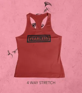 Women's Fearless Graphic Tank Top (Brickred)