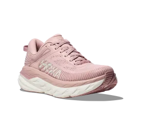 Women's Hoka Bondi 7 Color: Peach Whip / White (WIDE WIDTH)