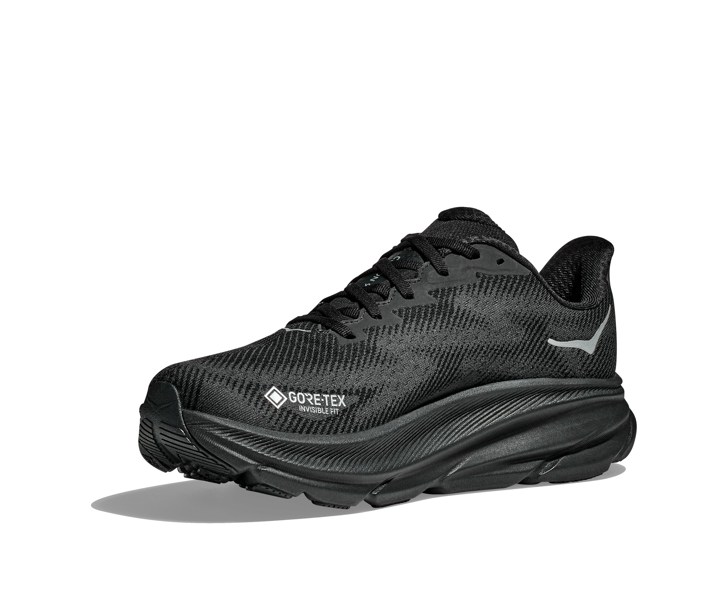 Women's Hoka Clifton 9 GTX Color: Black/Black