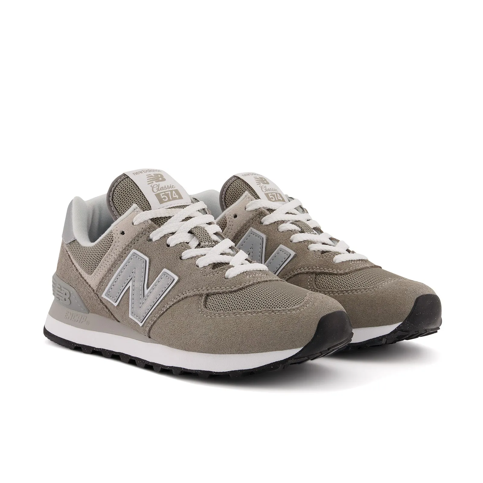 Women's New Balance 574 Core Color: Grey with White