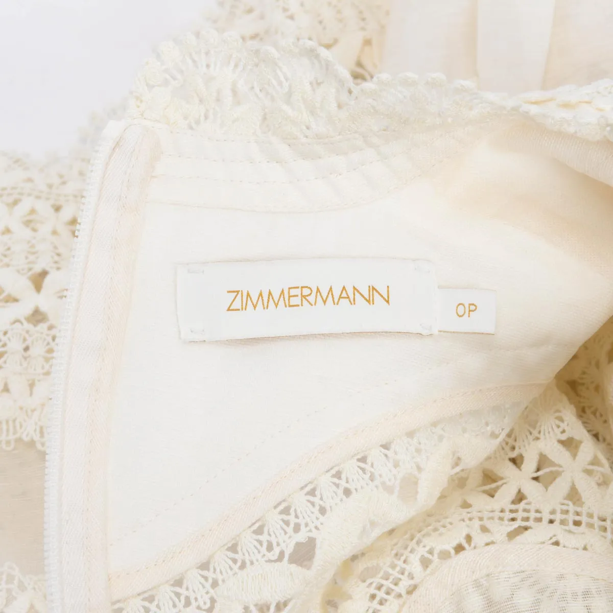 Zimmermann Ivory Postcard Embroidered Blouse OP